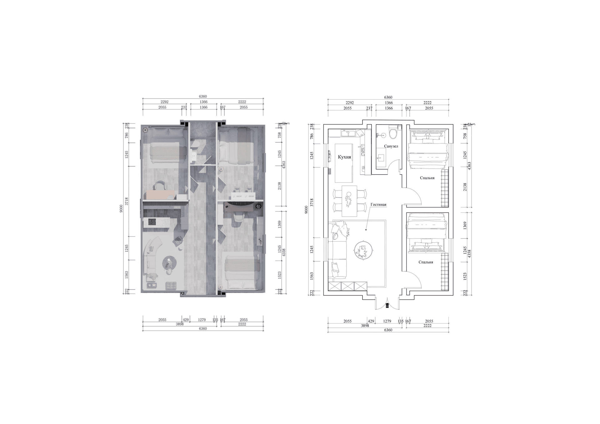 30ft Double-Wing Folding Home floor plan
