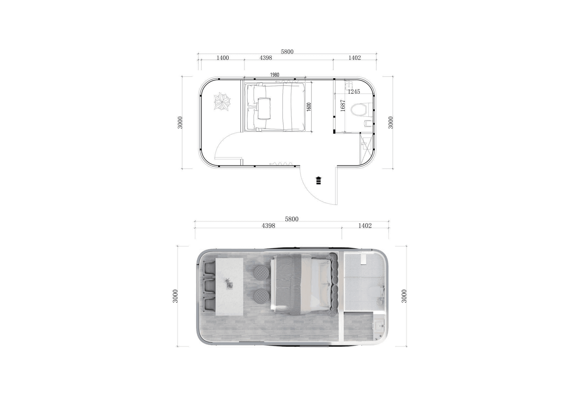 Space Capsule Series x3 floor plan
