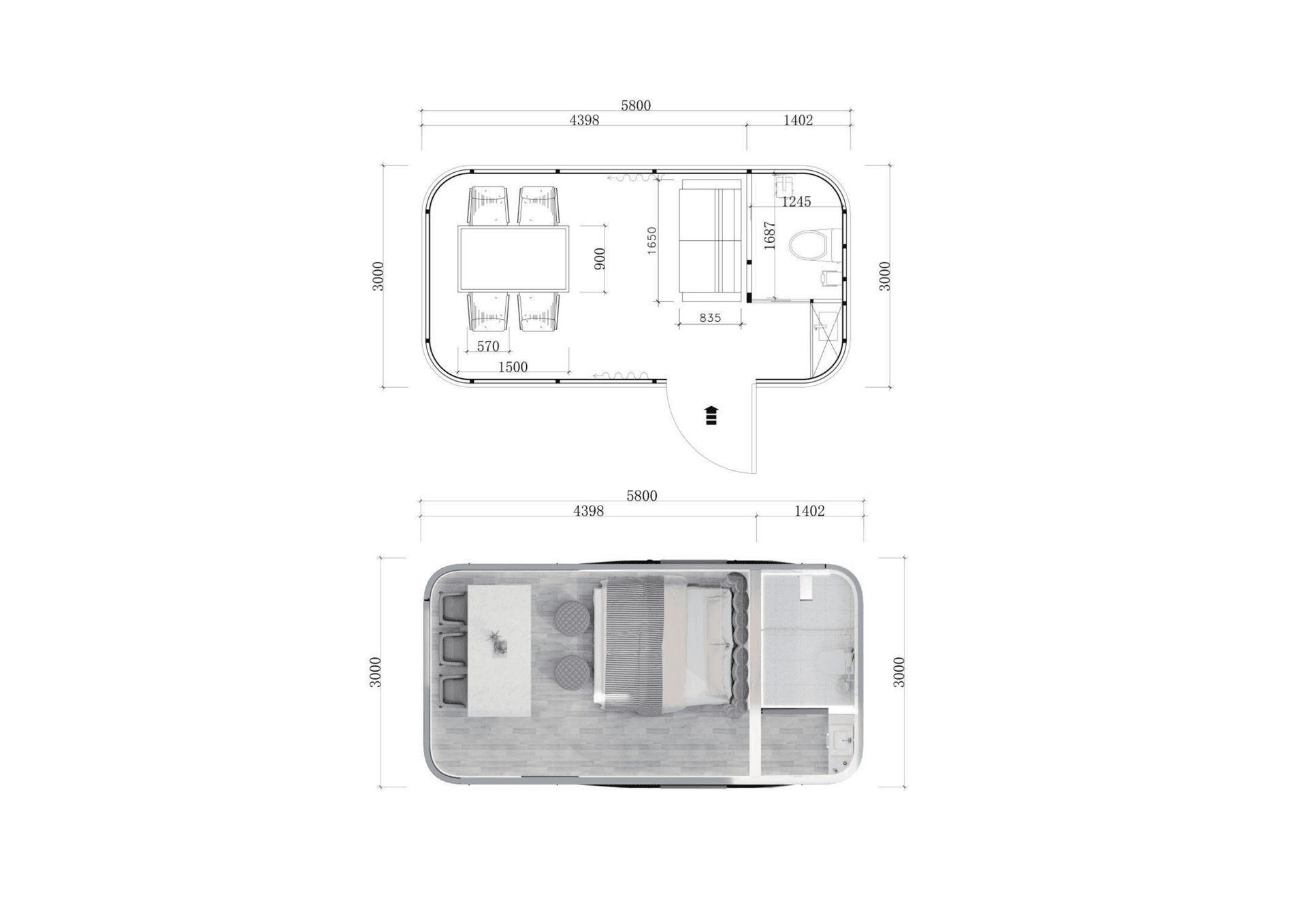 Space Capsule Series x3-2 floor plan