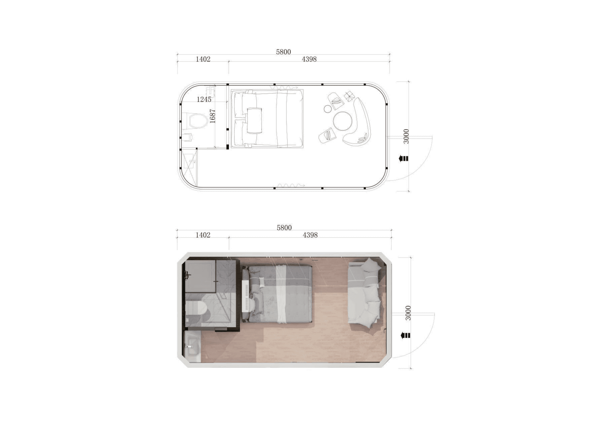 Space Capsule Series D3 floor plan